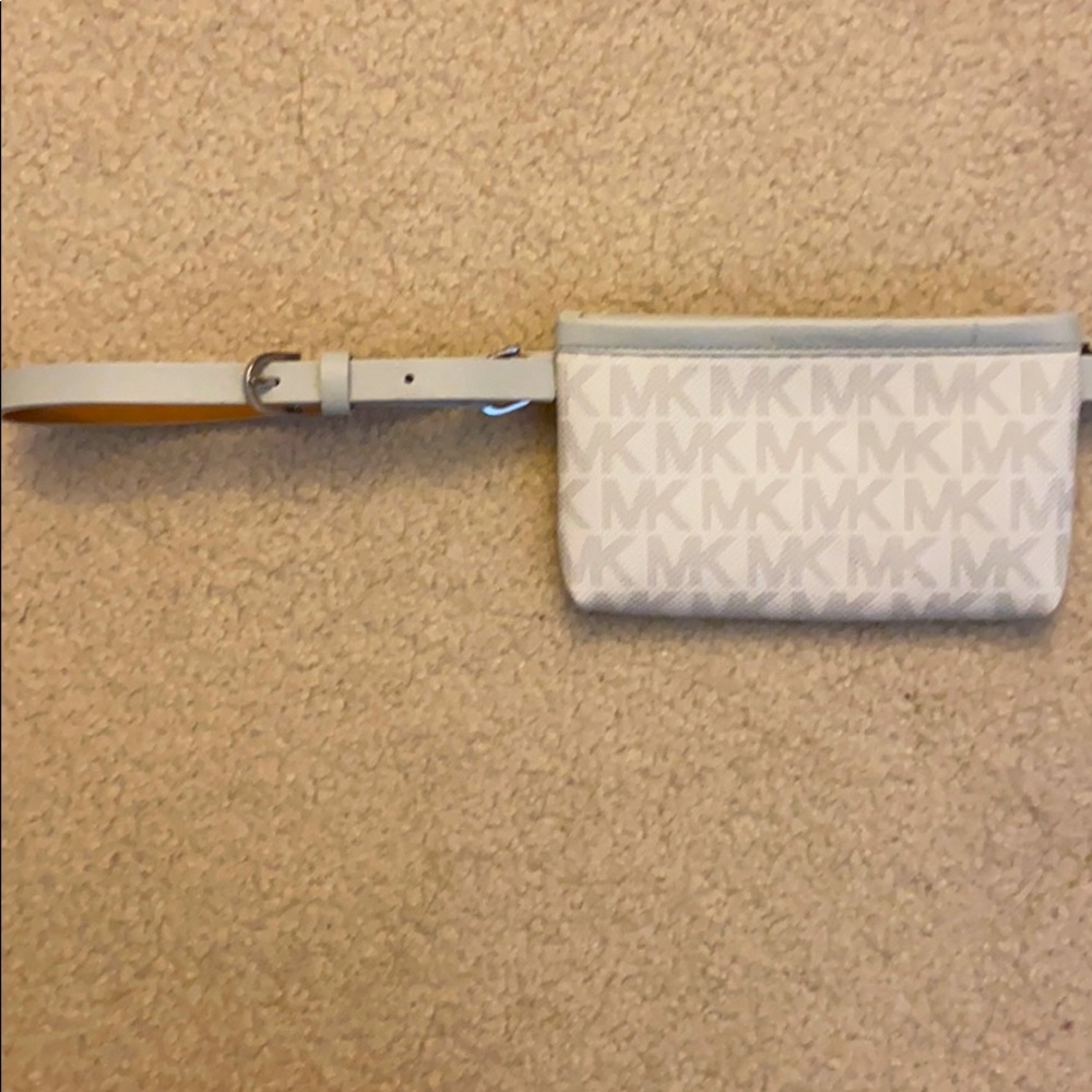 Michael Kors white belt bag